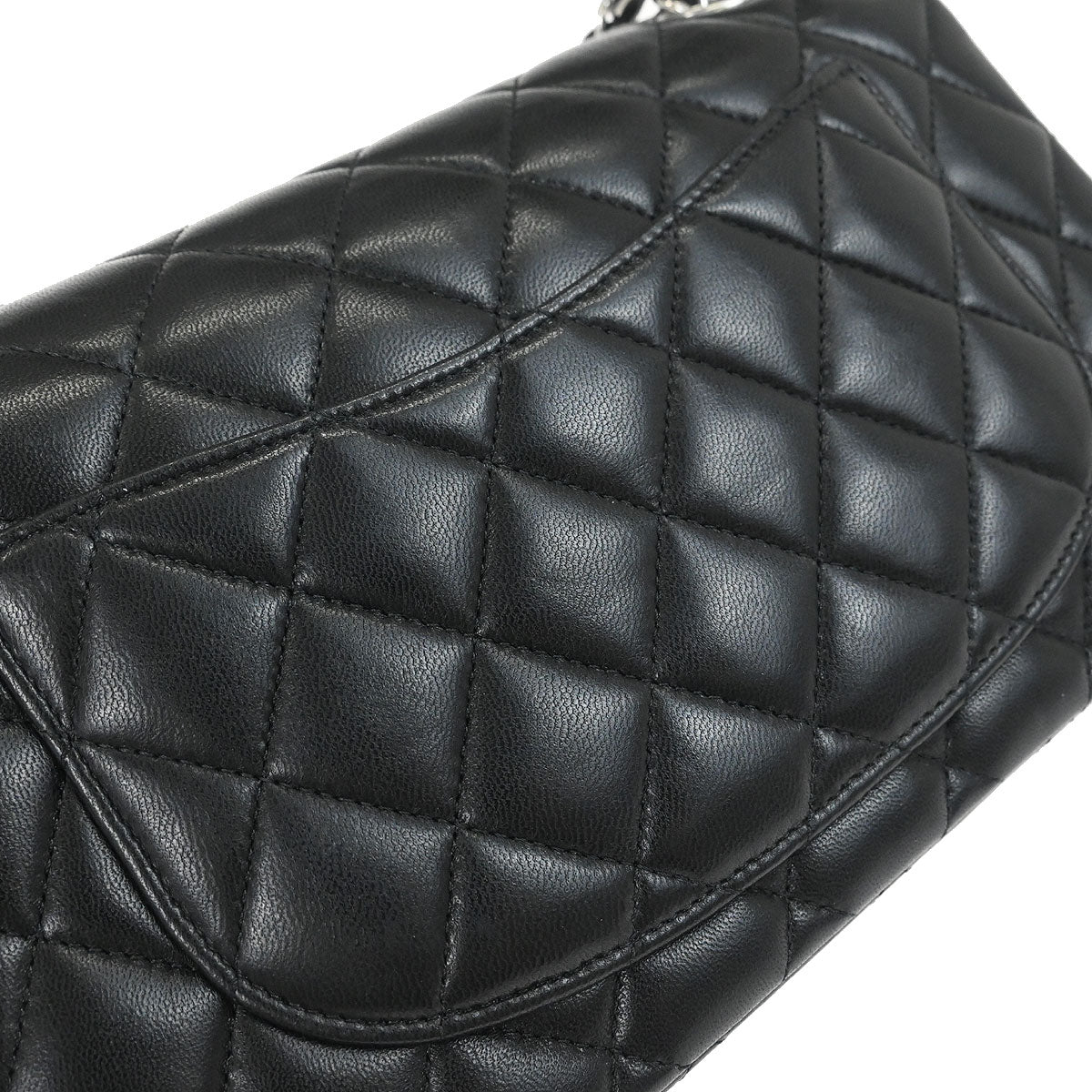 Chanel Black Lambskin Small Classic Double Flap Shoulder Bag