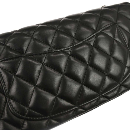 Chanel Black Lambskin East West Shoulder Bag
