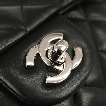 Chanel Black Lambskin East West Shoulder Bag
