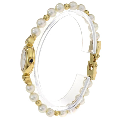 Mikimoto Pearl Quartz Watch Gold Plated
