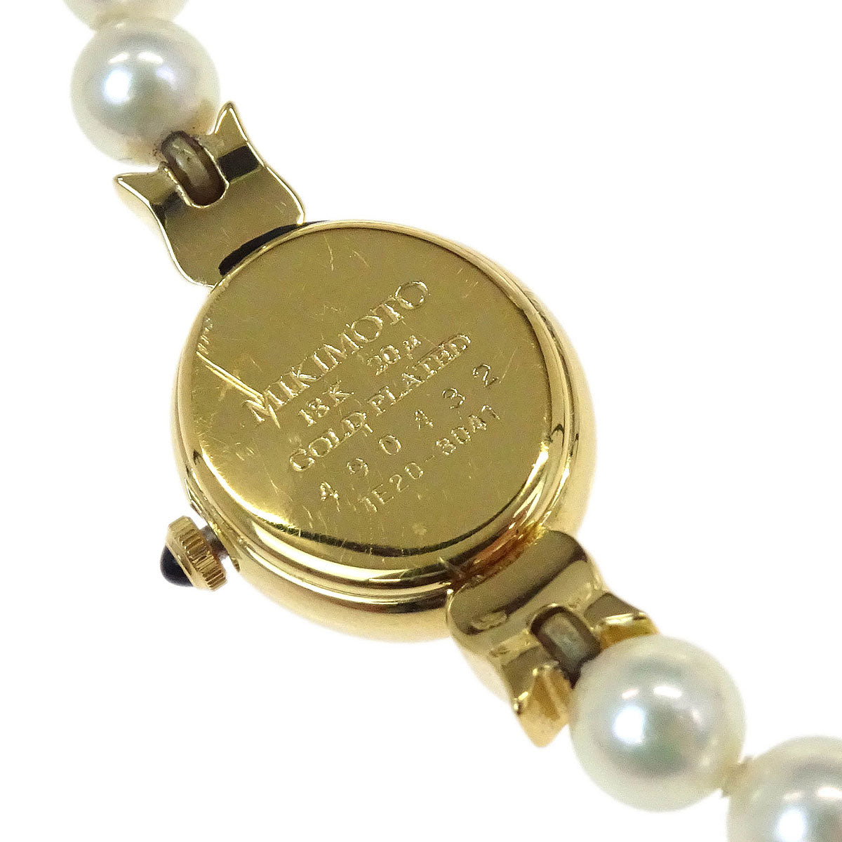 Mikimoto Pearl Quartz Watch Gold Plated