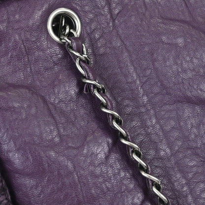 Chanel 2013-2014 Purple Lambskin Knit Tote Handbag
