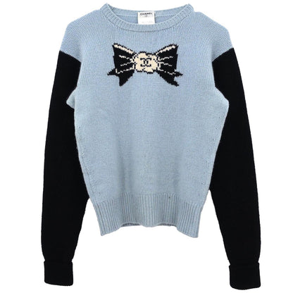 Chanel 1995 Sweater Knit Top Blue #40