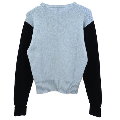 Chanel 1995 Sweater Knit Top Blue #40