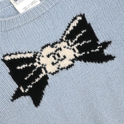 Chanel 1995 Sweater Knit Top Blue #40