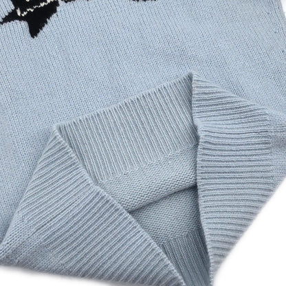 Chanel 1995 Sweater Knit Top Blue #40