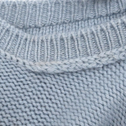 Chanel 1995 Sweater Knit Top Blue #40