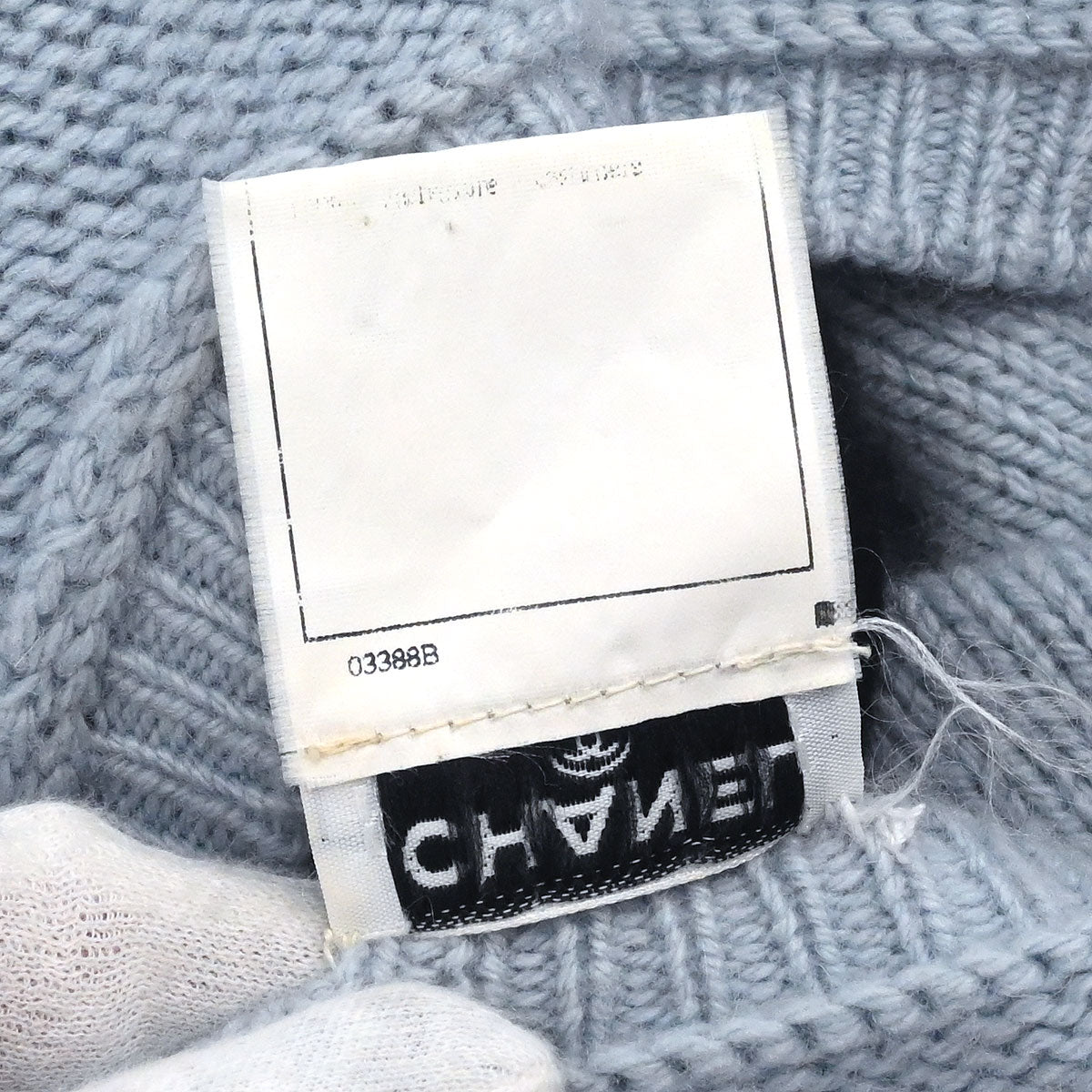 Chanel 1995 Sweater Knit Top Blue #40