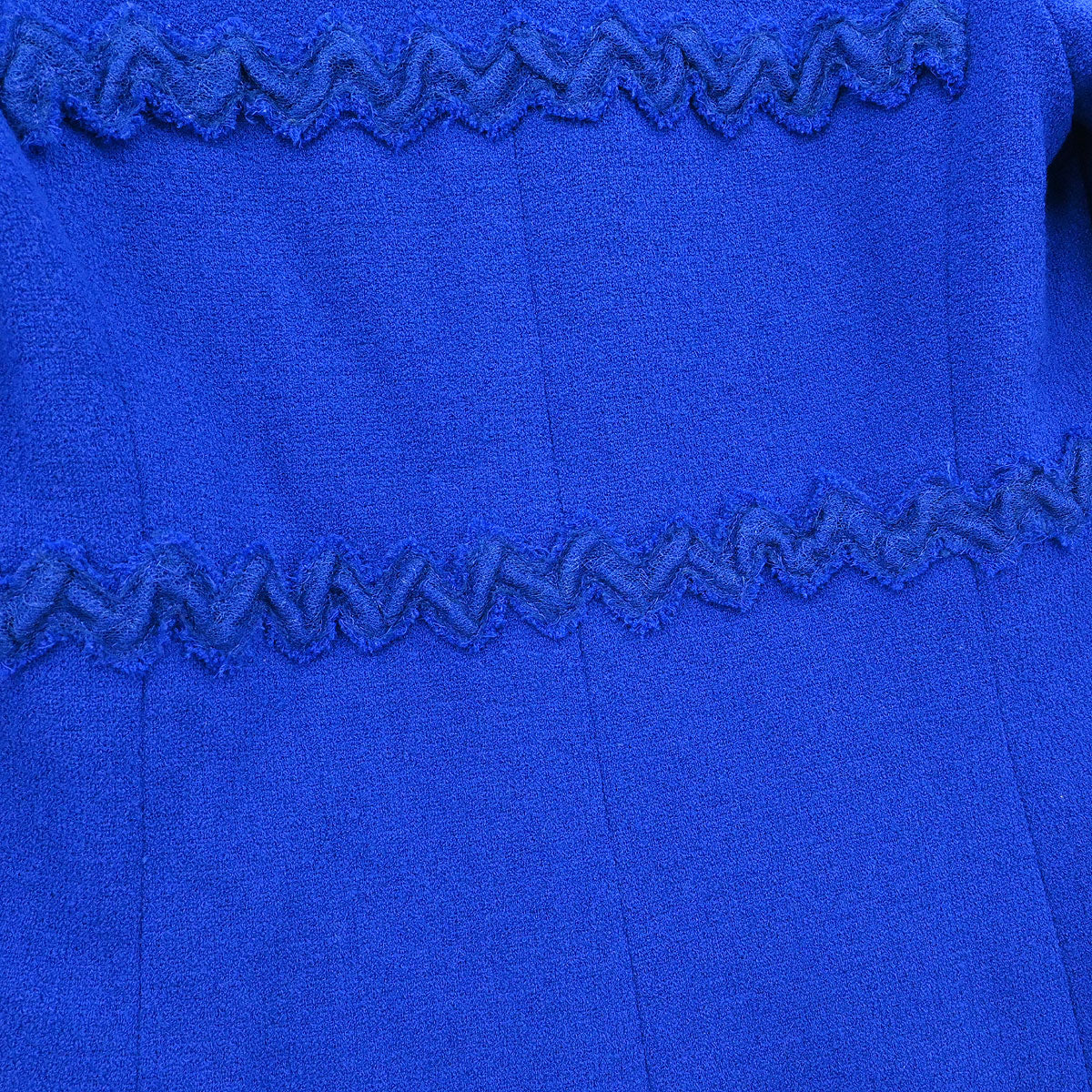 Chanel 2007 Collarless Single Breasted Jacket Blue #36