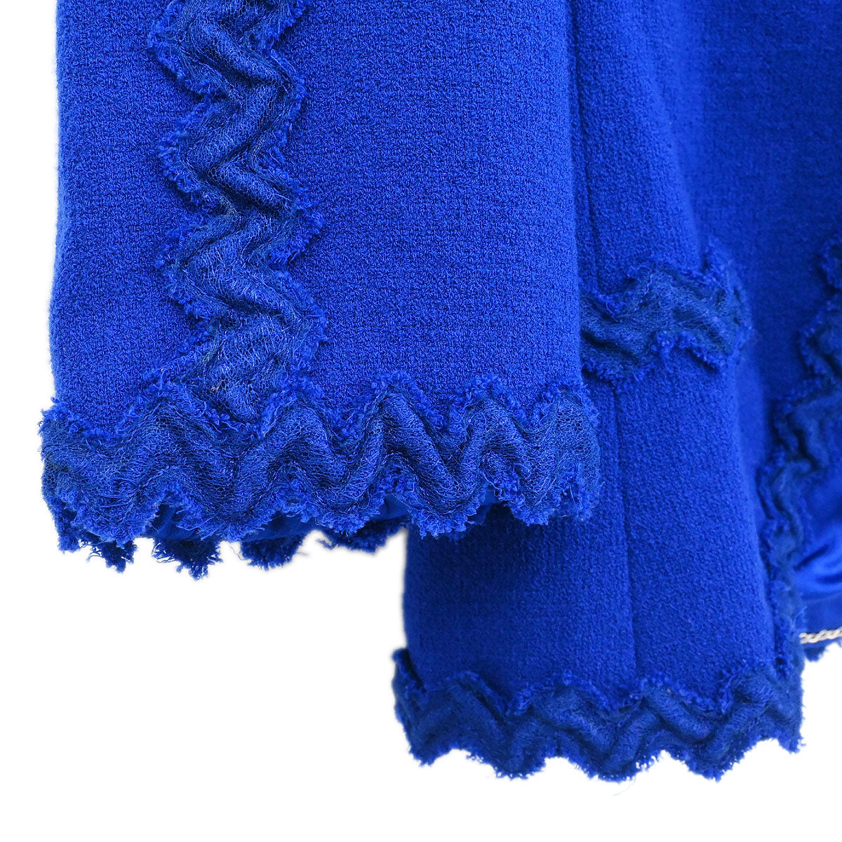 Chanel 2007 Collarless Single Breasted Jacket Blue #36