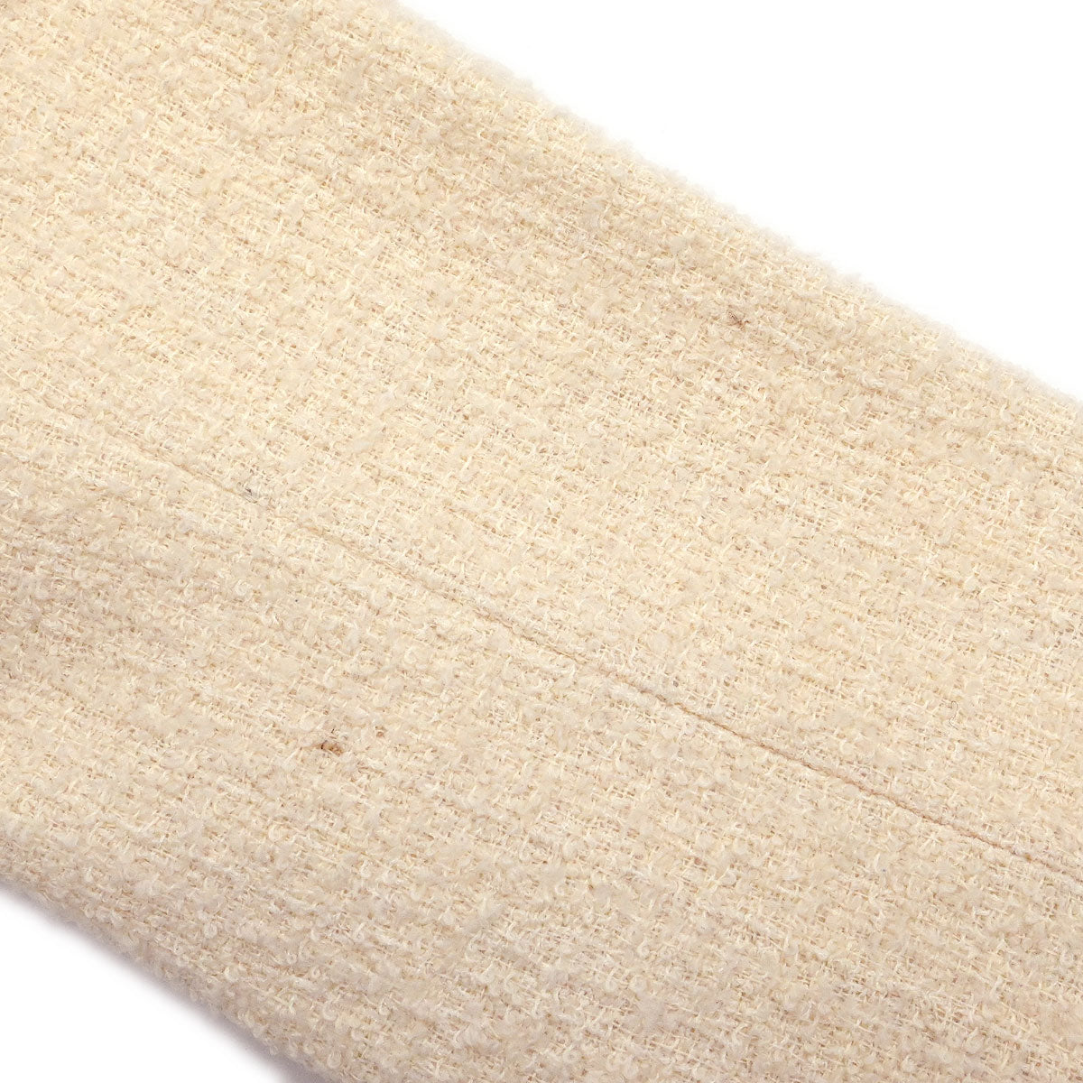 Chanel 1998 Setup Suit Jacket Skirt Tweed White #38