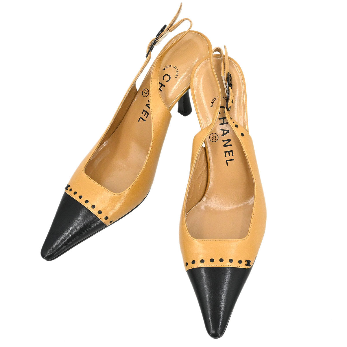 Chanel * Beige Pumps Shoes #37