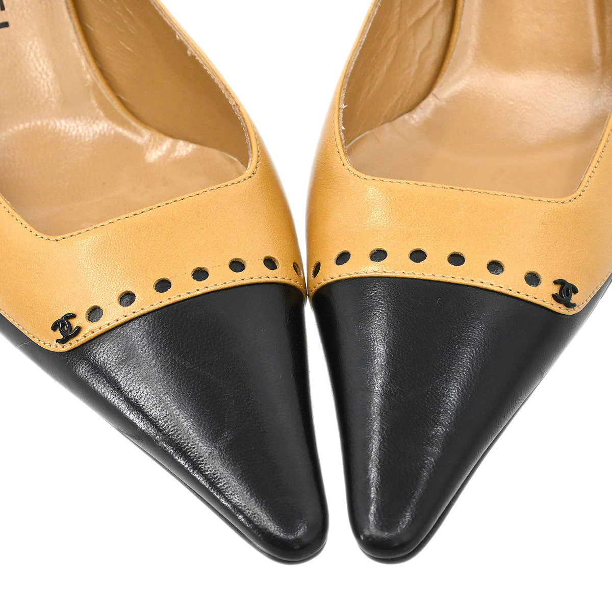 Chanel * Beige Pumps Shoes #37