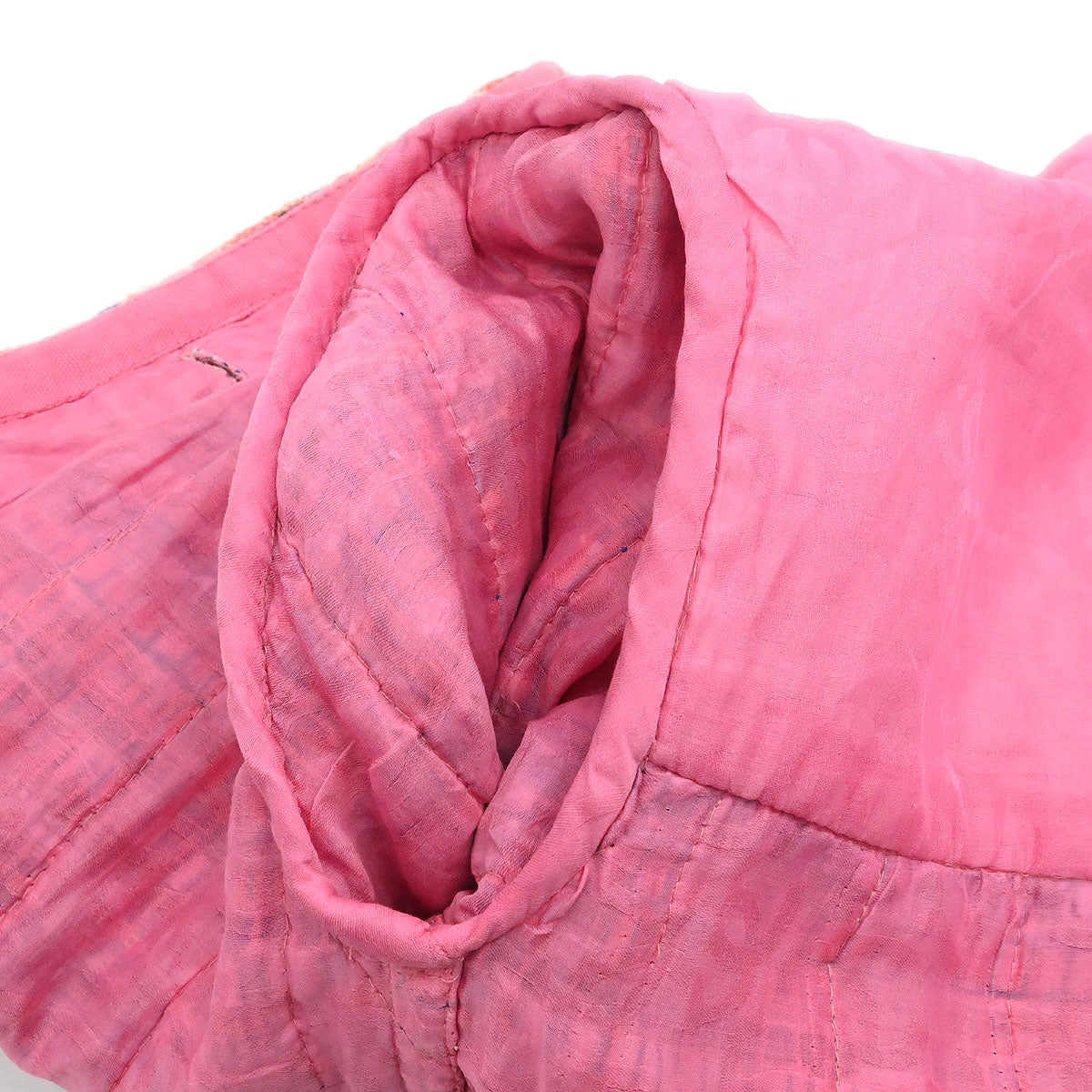 Chanel Single Breasted Collarless Jacket Pink