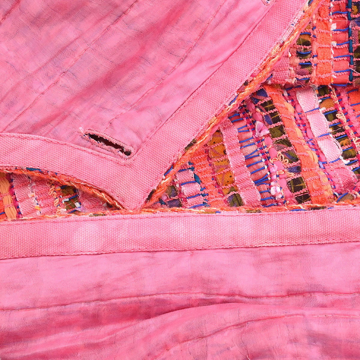 Chanel Single Breasted Collarless Jacket Pink