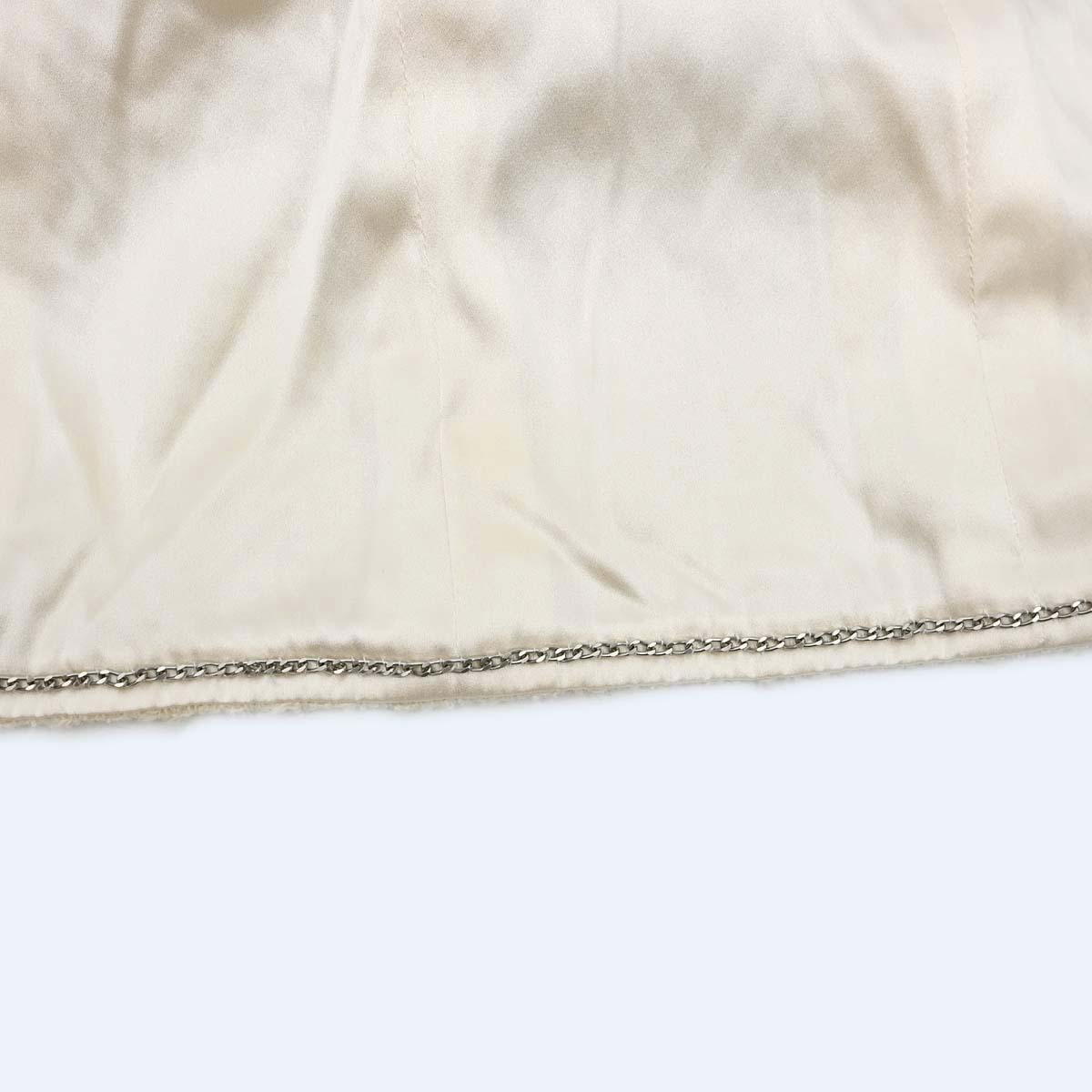 Chanel 2006 Single Breasted Tweed Jacket Ivory #42