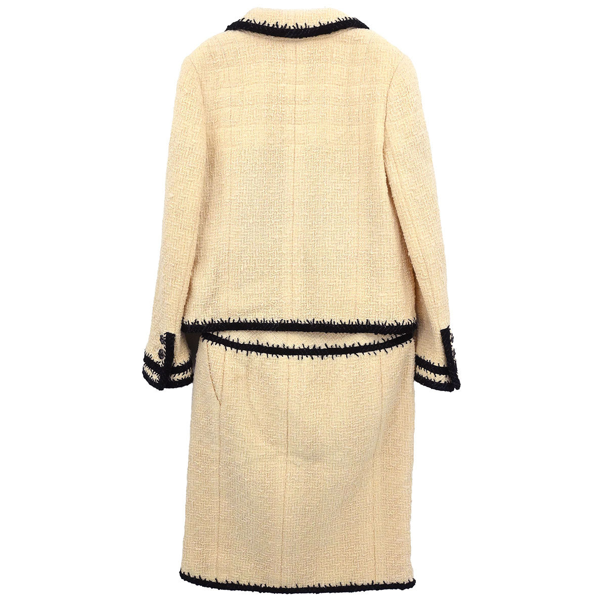 Chanel 2006 Setup Suit Jacket Skirt White #36