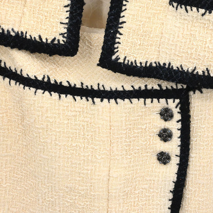 Chanel 2006 Setup Suit Jacket Skirt White #36