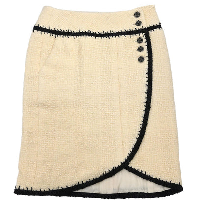 Chanel 2006 Setup Suit Jacket Skirt White #36