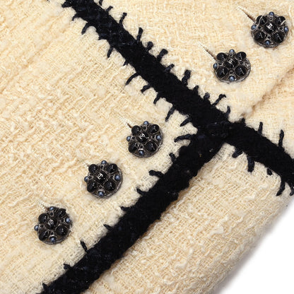 Chanel 2006 Setup Suit Jacket Skirt White #36