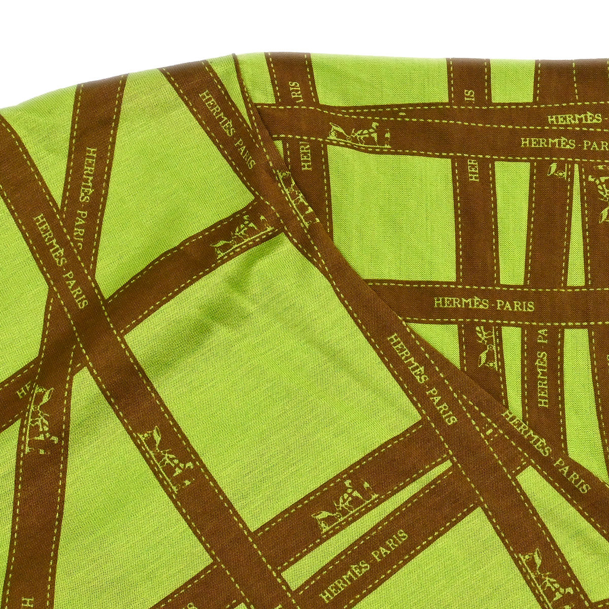 Hermes Short Sleeve T-shirt Top Green #S