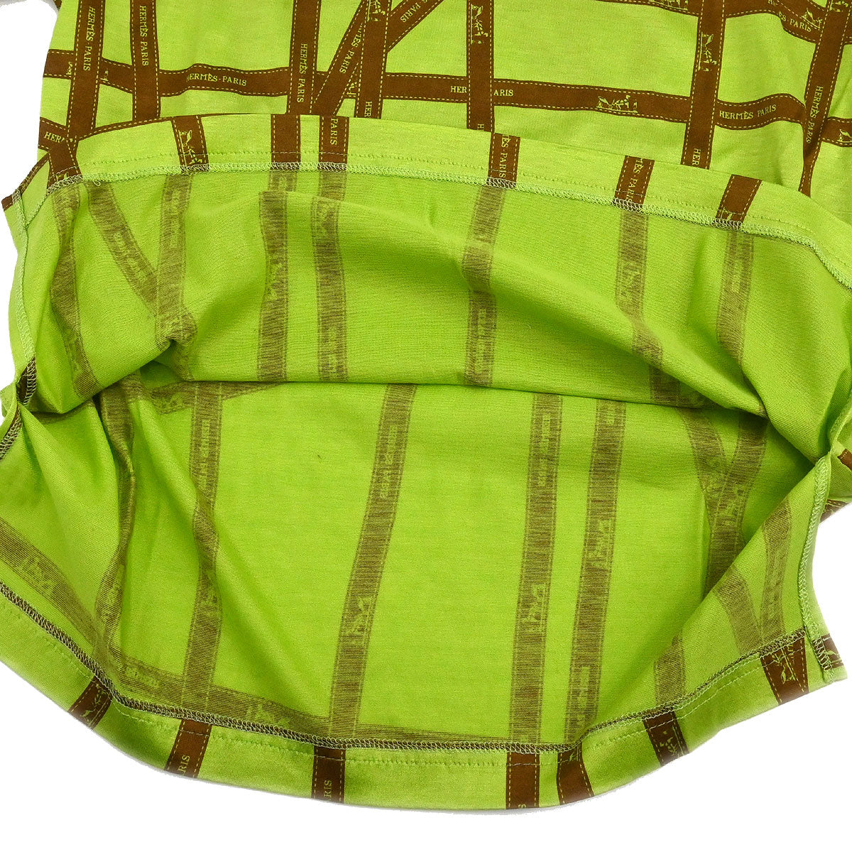 Hermes Short Sleeve T-shirt Top Green #S