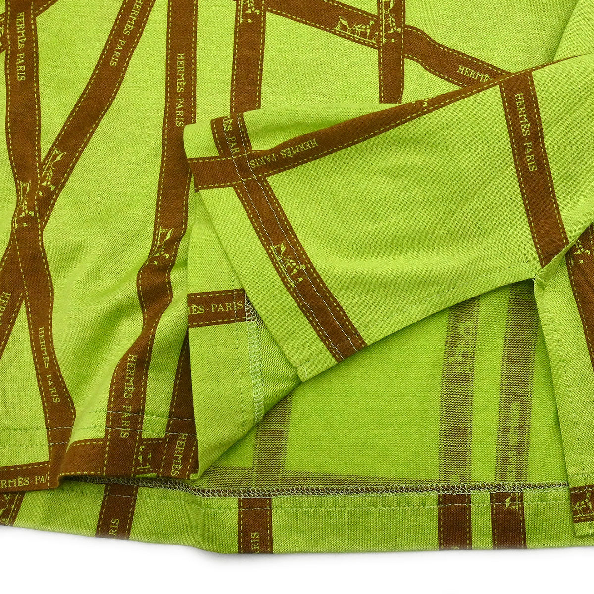 Hermes Short Sleeve T-shirt Top Green #S
