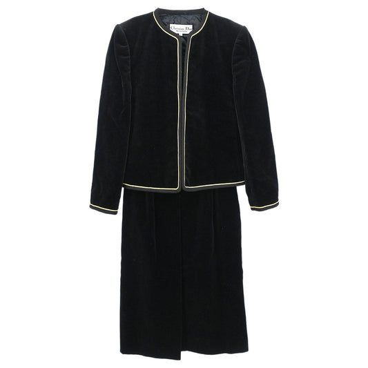 Christian Dior Setup Suit Jacket Skirt Black #S
