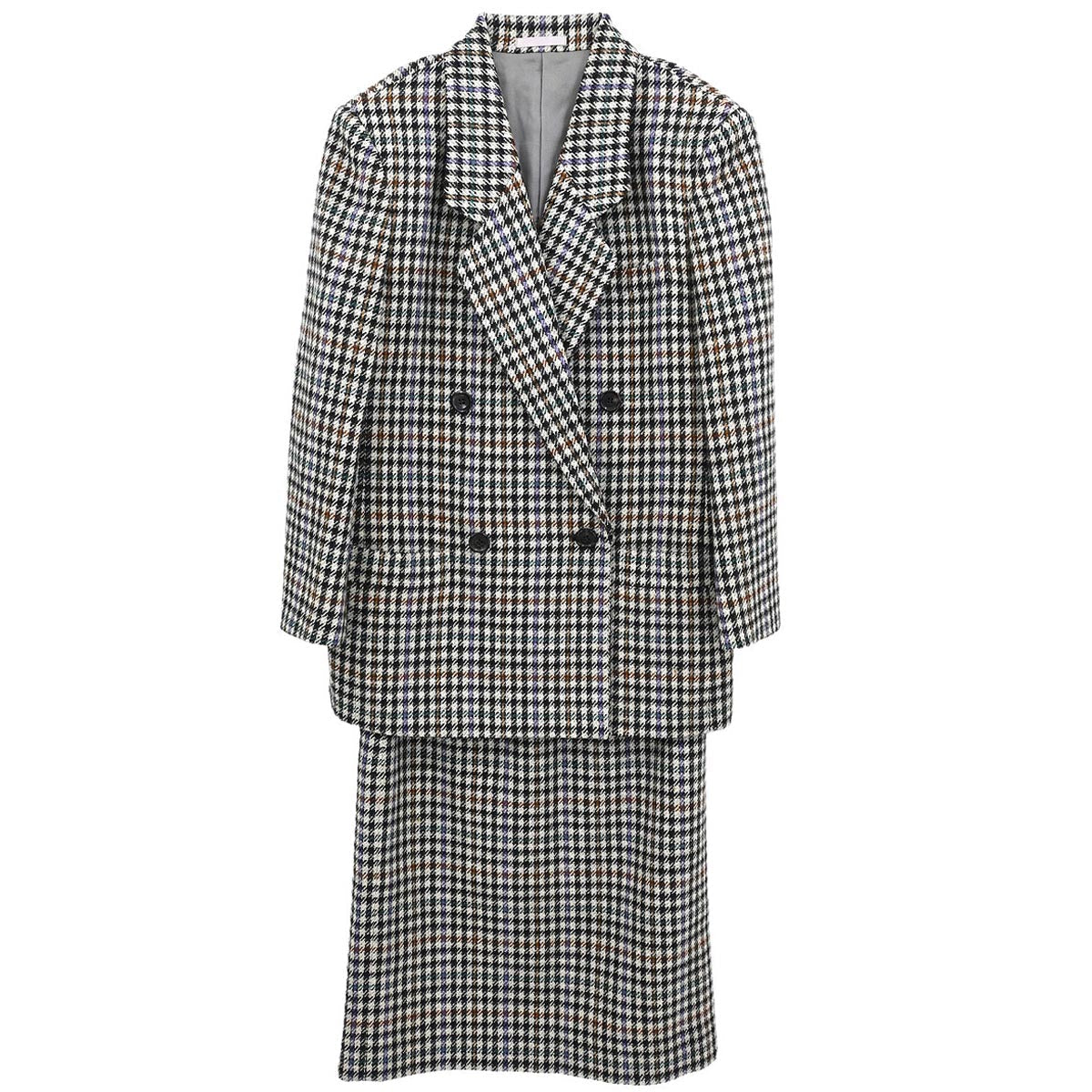 Burberrys Setup Suit Jacket Skirt Gray #34–36