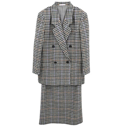 Burberrys Setup Suit Jacket Skirt Gray #34–36