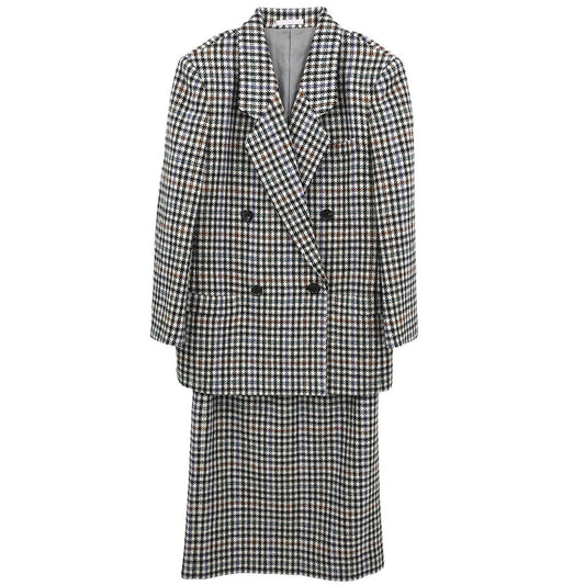 Burberrys Setup Suit Jacket Skirt Gray #34–36