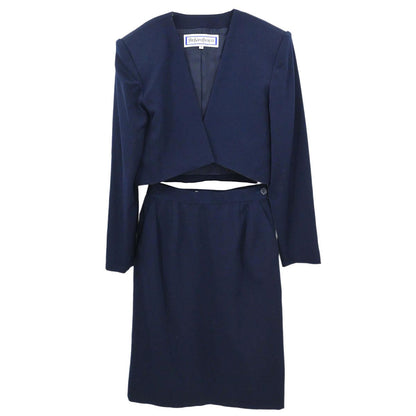 Yves Saint Laurent Setup Suit Jacket Skirt Navy #M