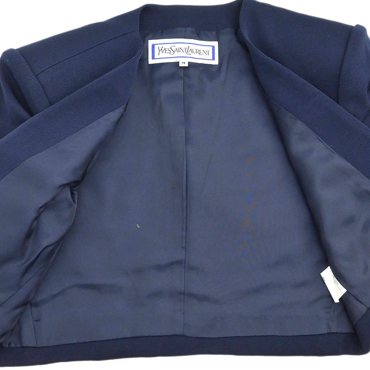 Yves Saint Laurent Setup Suit Jacket Skirt Navy #M