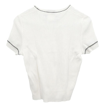 Chanel Short Sleeve Top White #38