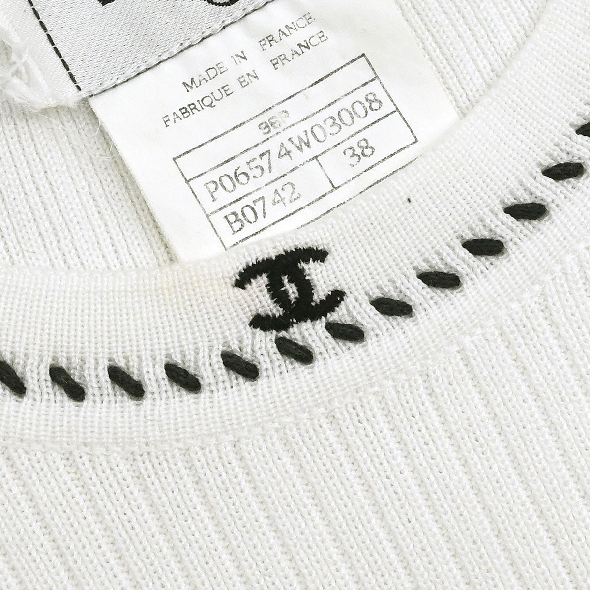 Chanel Short Sleeve Top White #38 – AMORE Vintage Tokyo