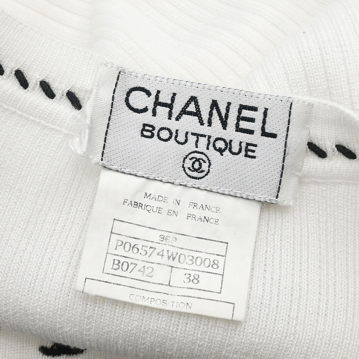 Chanel Short Sleeve Top White #38