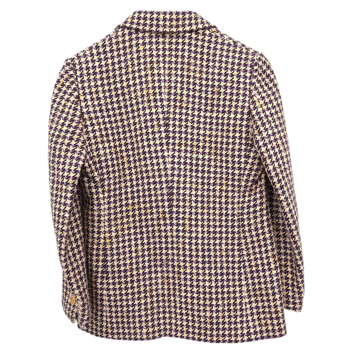 Celine Single Breasted Houndstooth Jacket Brown #38