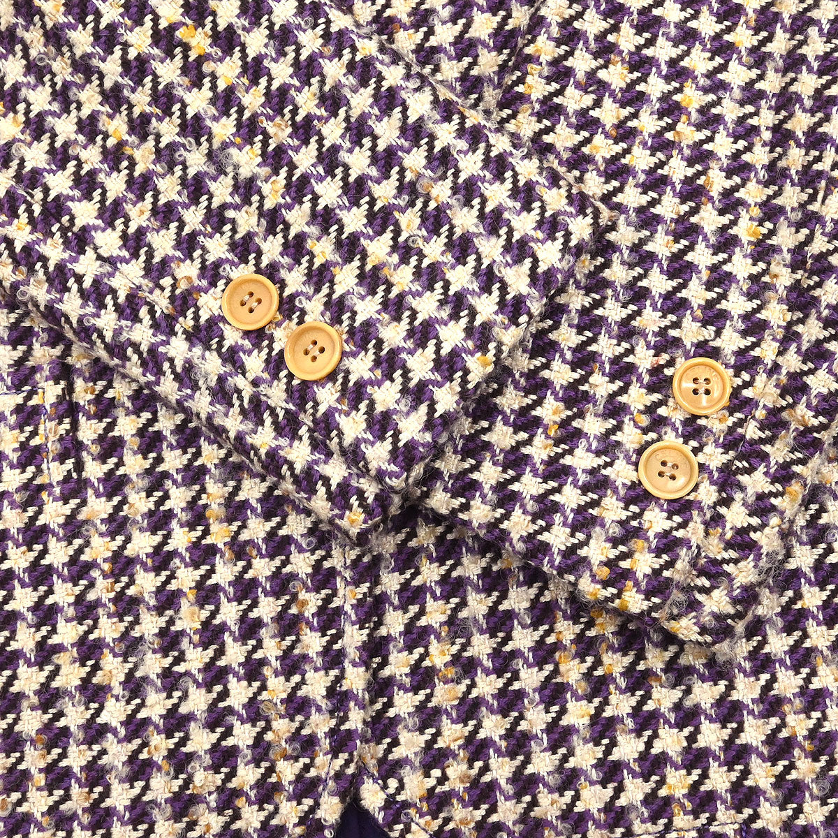 Celine Single Breasted Houndstooth Jacket Brown #38