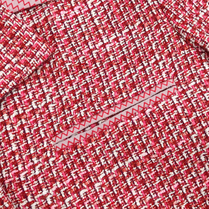 Chanel 2002 Single Breasted Tweed Jacket Pink #38