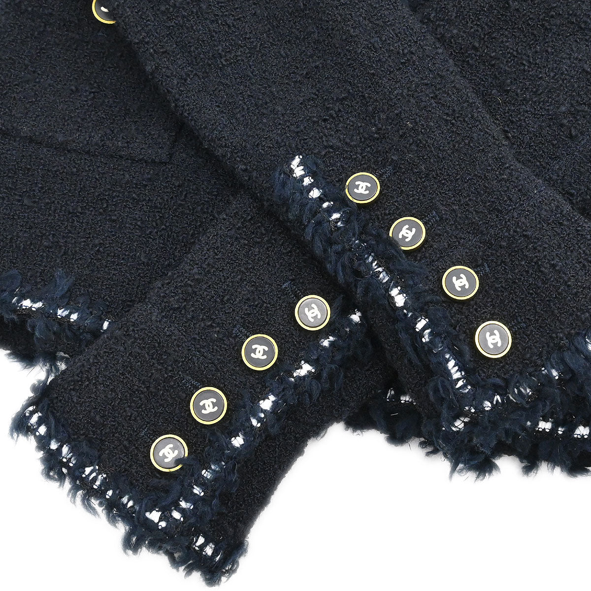 Chanel 1994 Setup Suit Jacket Skirt Dark Navy #40