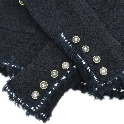 Chanel 1994 Setup Suit Jacket Skirt Dark Navy #40