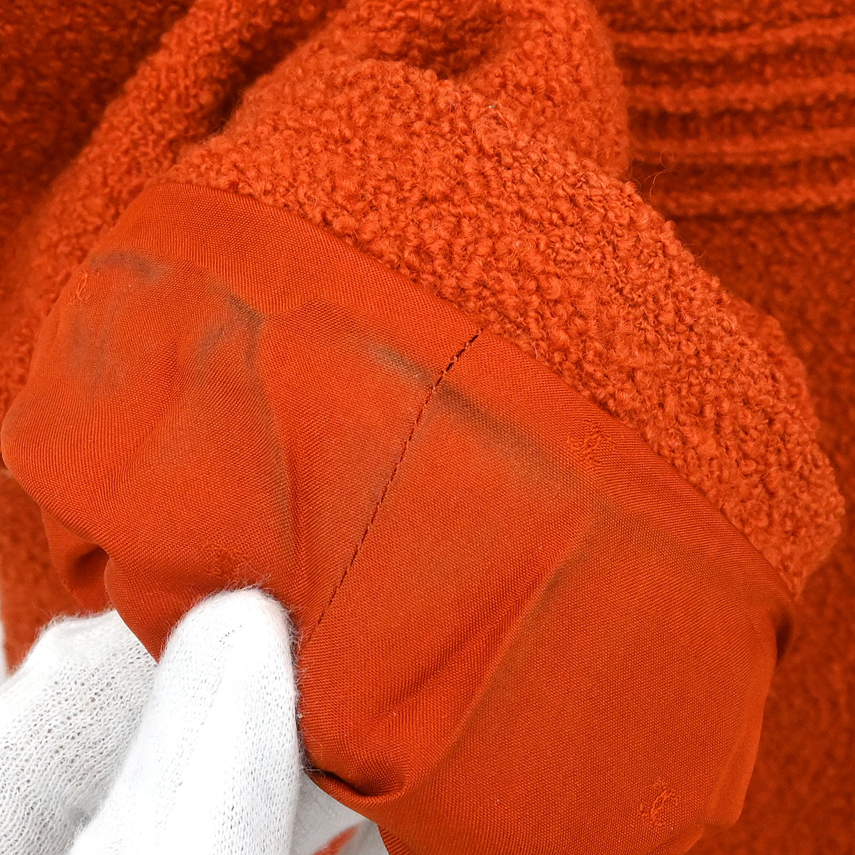 Chanel Single Breasted Collarless Coat Vermilion Red #38