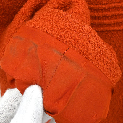 Chanel Single Breasted Collarless Coat Vermilion Red #38