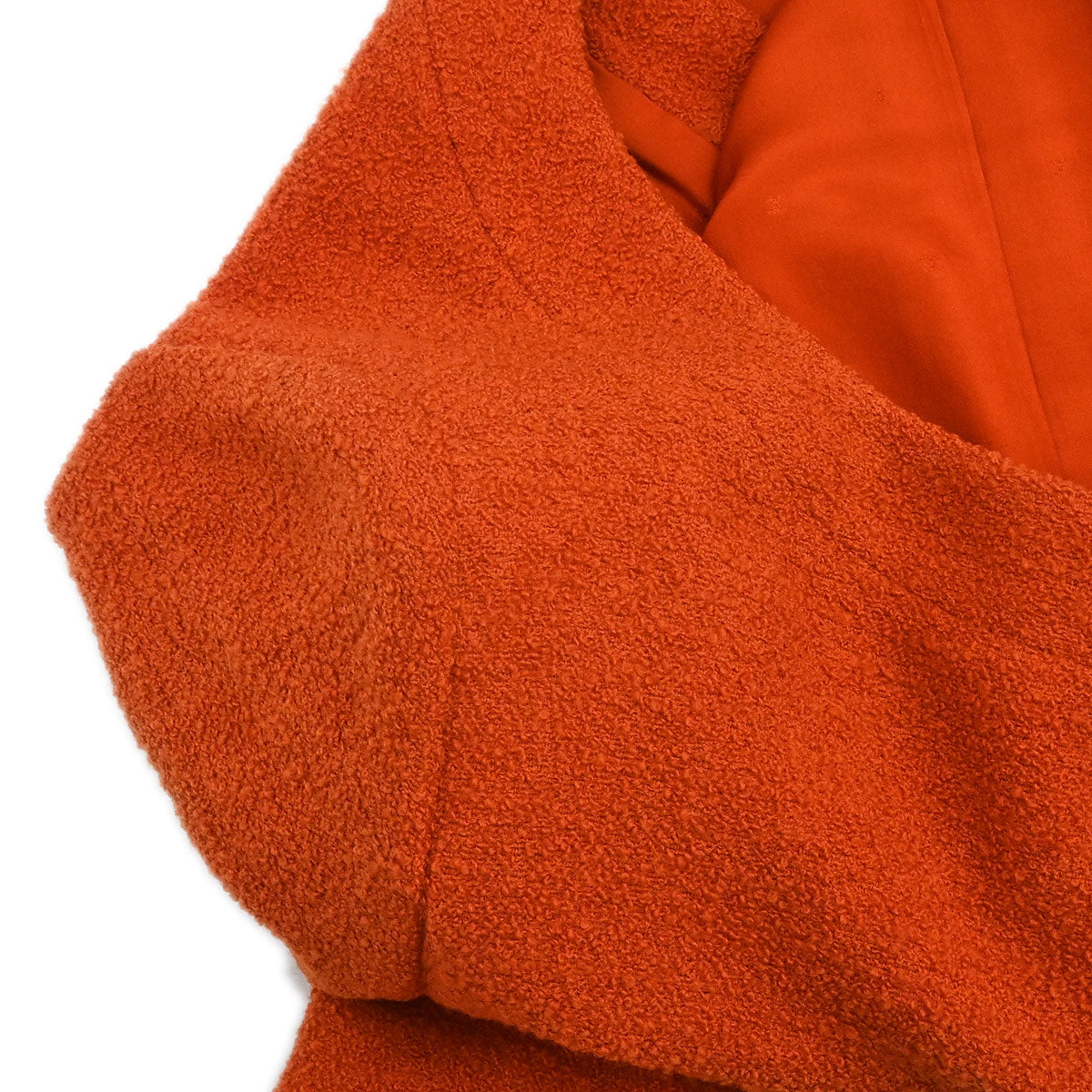 Chanel Single Breasted Collarless Coat Vermilion Red #38