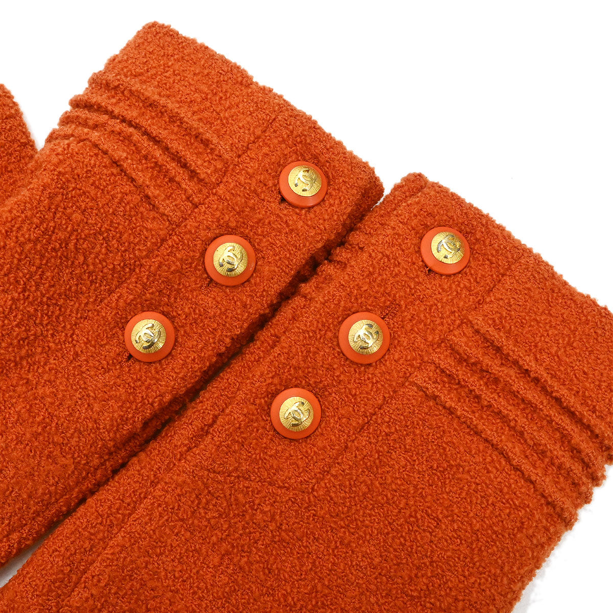 Chanel Single Breasted Collarless Coat Vermilion Red #38