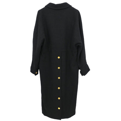 Chanel 2001 Double Breasted Long Jacket Black #38