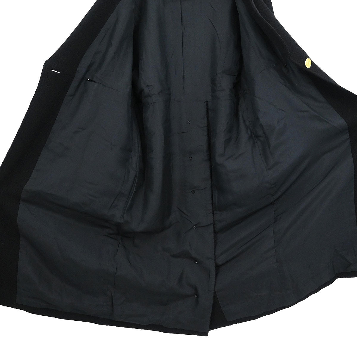 Chanel 2001 Double Breasted Long Jacket Black #38