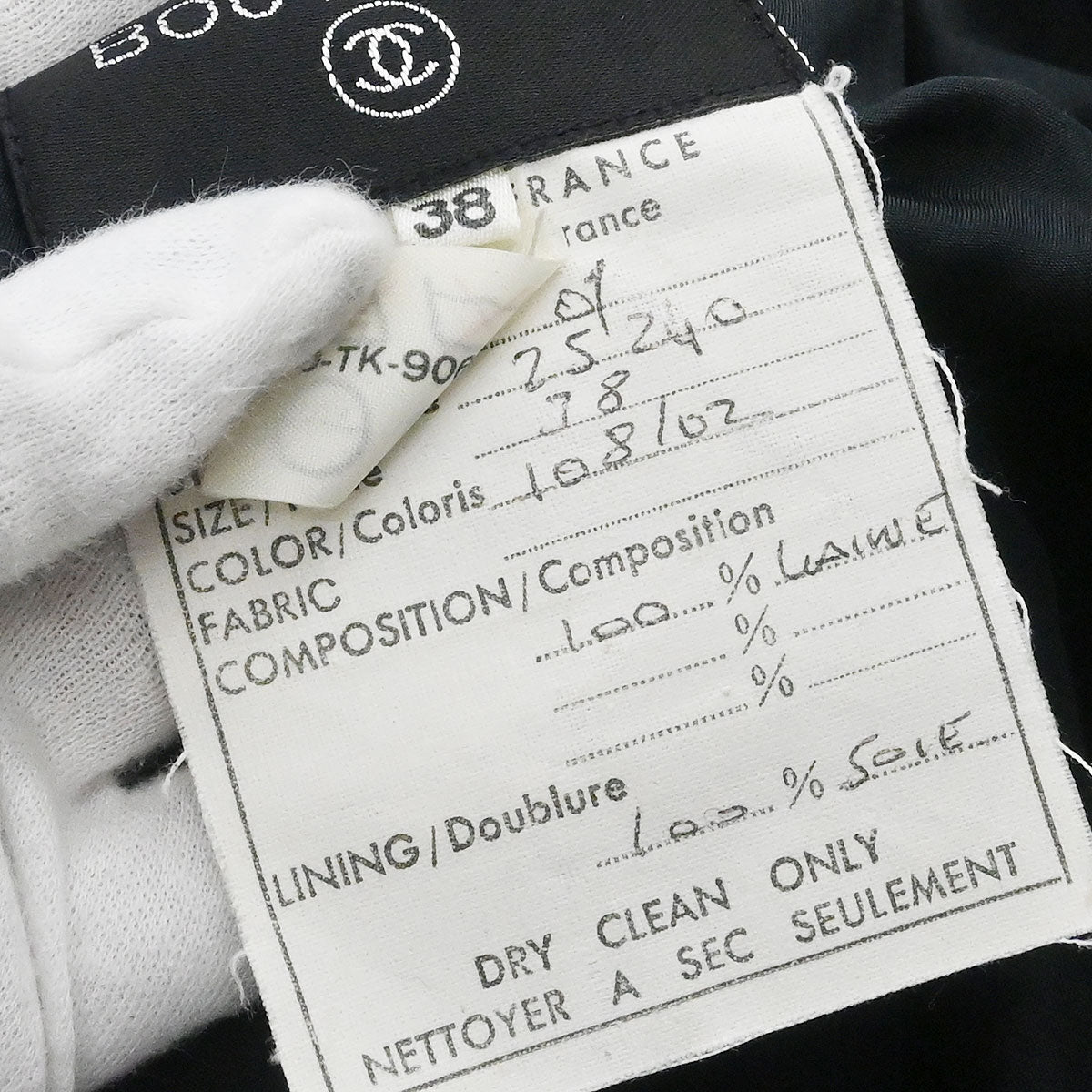 Chanel 2001 Double Breasted Long Jacket Black #38