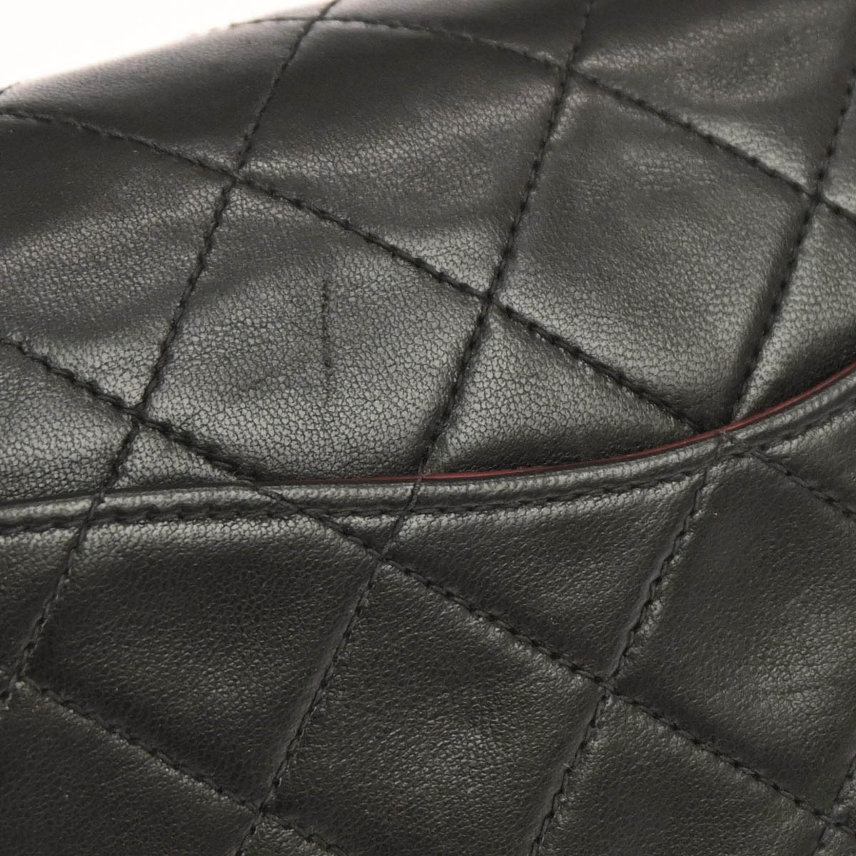 Chanel 1996-1997 Black Lambskin Small Classic Double Flap Shoulder Bag