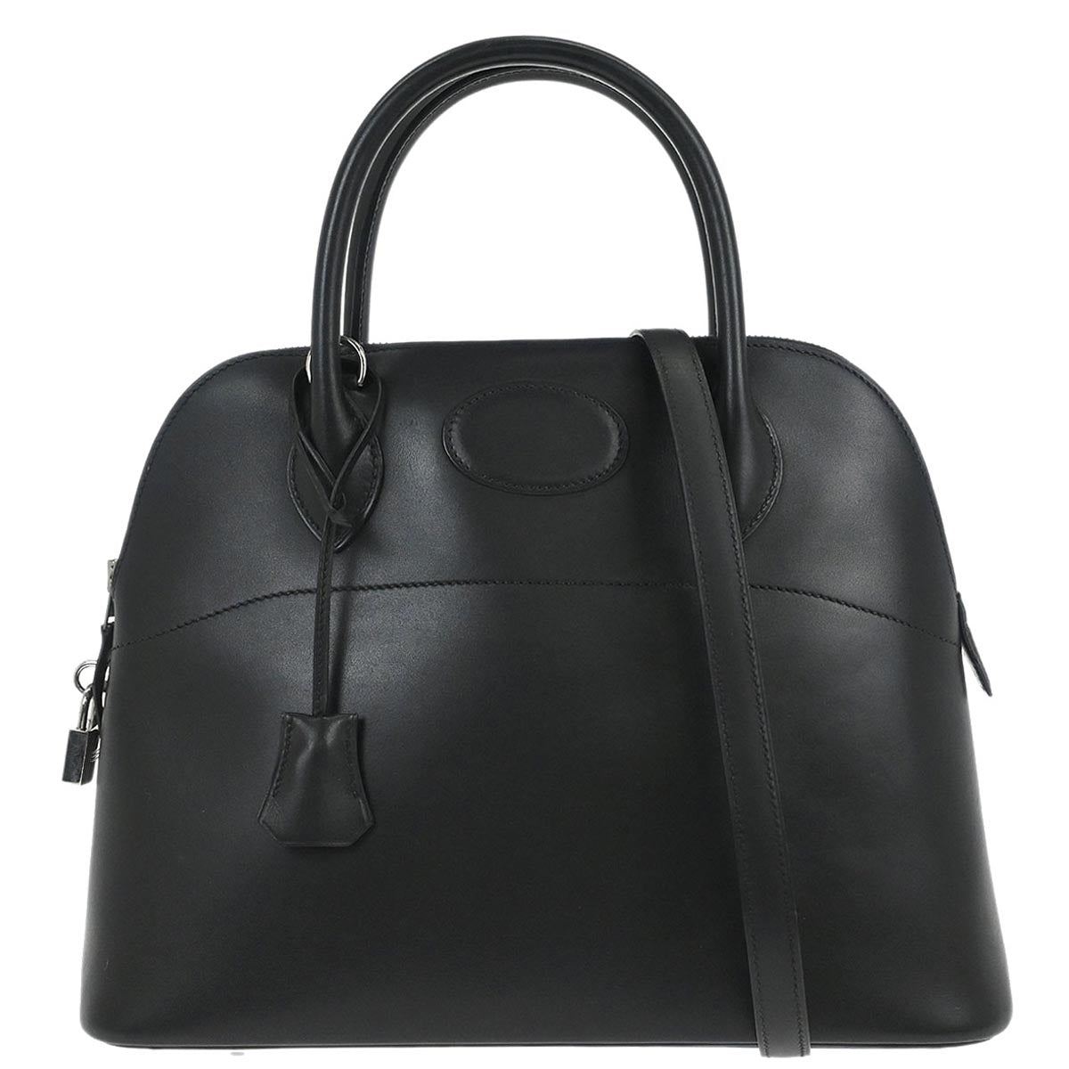 Hermes Black Box Calf Bolide 31 2way Shoulder Handbag